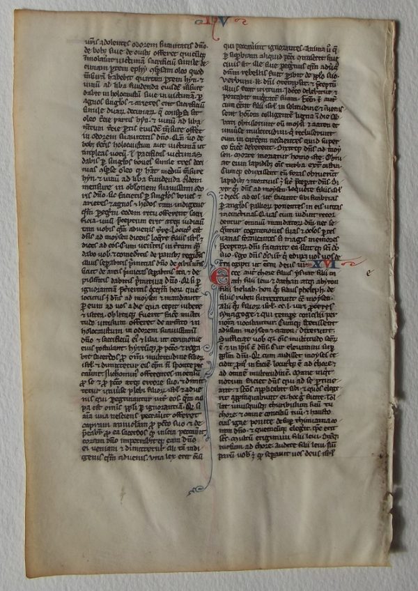 13th C. French Biblical Leaf