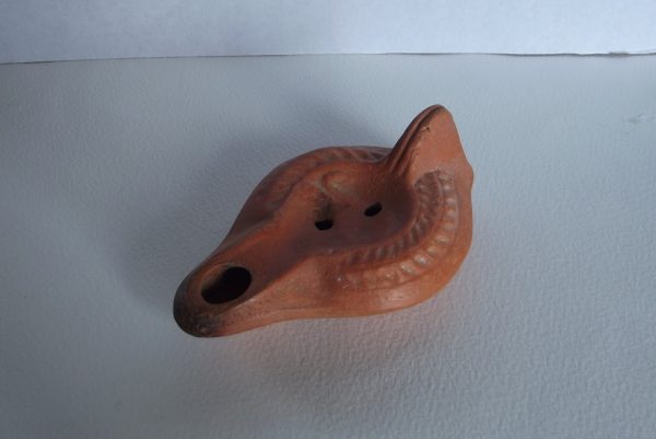 4th C. Redware Lamp Galloping Pony