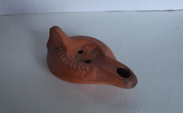 4th C. Redware Lamp Galloping Pony