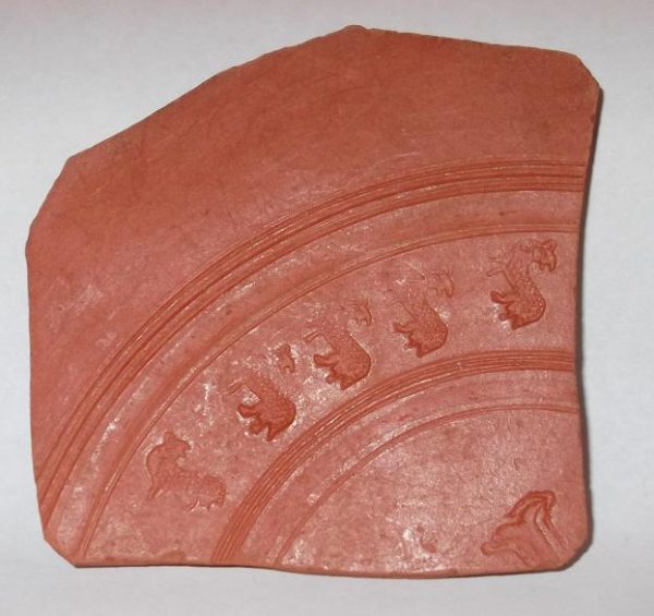 4th C. Red-Ware Shard Christogram