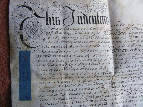 Early Georgian Indenture, 1725