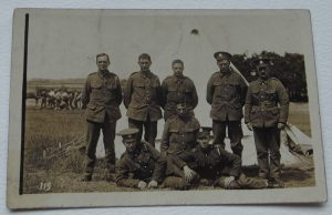 Eight British Soldiers in Camp