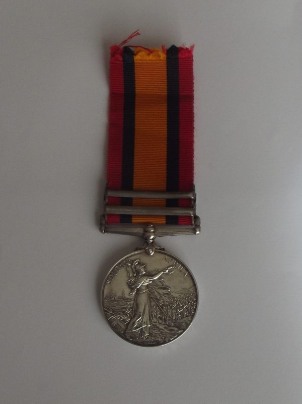 QSA 2 Clasps Derby Regt. P.O.W.