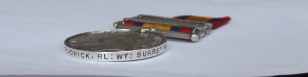 QSA 3 Clasps RL:WT: Surrey Regt.