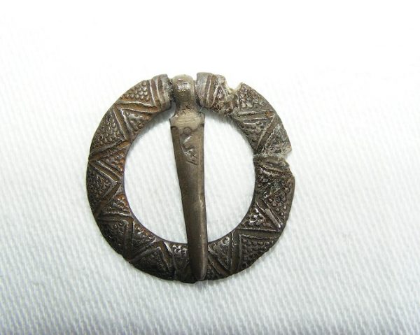 Silver Gilt Circular Brooch