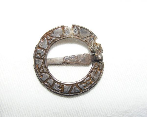 Silver Gilt Circular Brooch