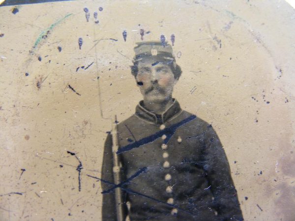Sixth Plate Tintype Full Length Fed.