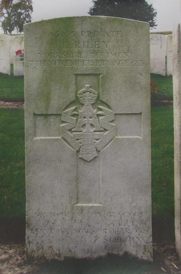 Pte. L. Riley Yorks. Regt. D.O.W.