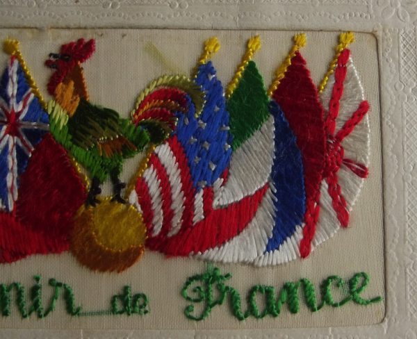 WWI Silk French Cockerel