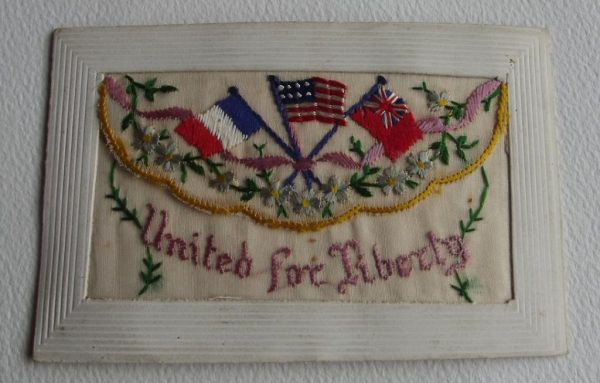 WWI Silk United For Liberty