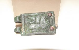 13th c buckle plate lion1399