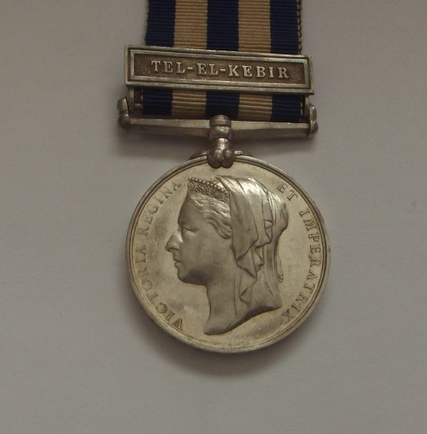 Egypt Medal 1882-1885 1 Clasp Tel-El Kebir to Pte. J.S. Fanning 1/R.I. Fusiliers  SOLD - Image 2