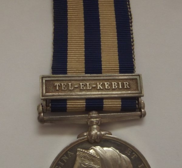 Egypt Medal 1882-1885 1 Clasp Tel-El Kebir to Pte. J.S. Fanning 1/R.I. Fusiliers  SOLD - Image 3