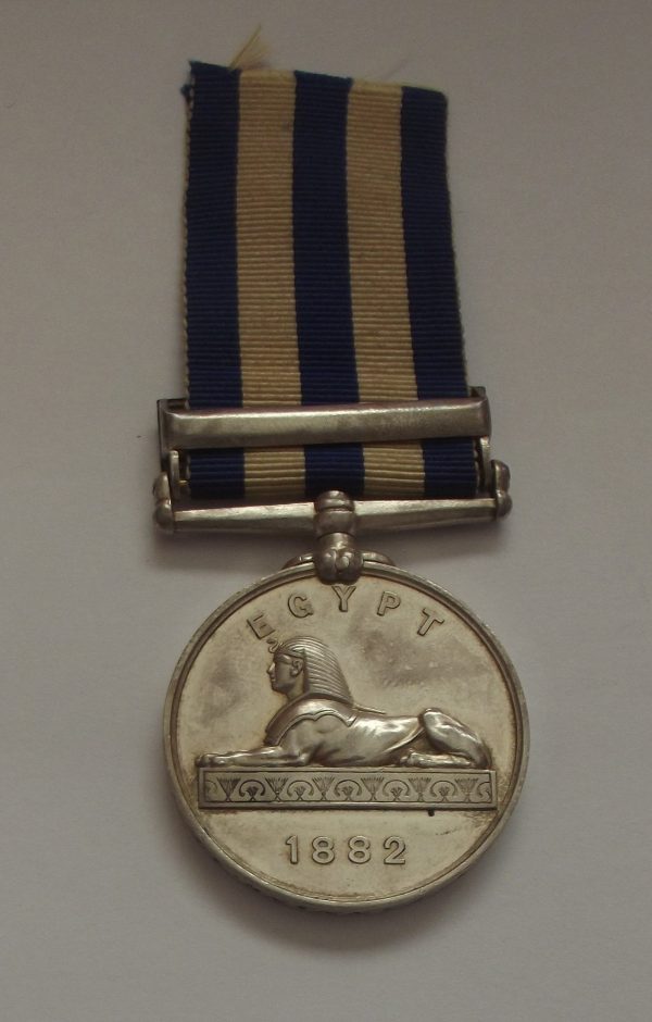 Egypt Medal 1882-1885 1 Clasp Tel-El Kebir to Pte. J.S. Fanning 1/R.I. Fusiliers  SOLD - Image 4