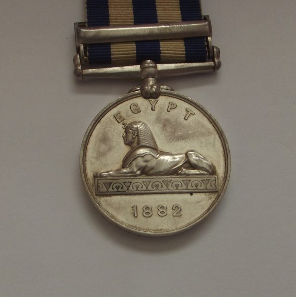 Egypt Medal 1882-1885 1 Clasp Tel-El Kebir to Pte. J.S. Fanning 1/R.I. Fusiliers  SOLD - Image 5