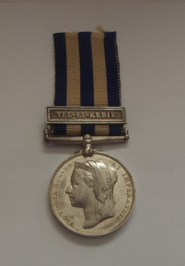 Egypt Medal 1882-1885 1 Clasp Tel-El Kebir to Pte. J.S. Fanning 1/R.I. Fusiliers  SOLD