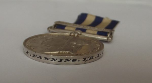 Egypt Medal 1882-1885 1 Clasp Tel-El Kebir to Pte. J.S. Fanning 1/R.I. Fusiliers  SOLD - Image 7
