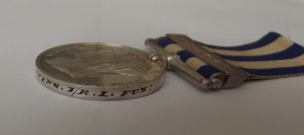 Egypt Medal 1882-1885 1 Clasp Tel-El Kebir to Pte. J.S. Fanning 1/R.I. Fusiliers  SOLD - Image 8