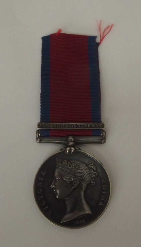MGS 1793-1814 Medal 1 Clasp Sahagun and Benavente to Pte. J. Rishton 10th Hussars    SOLD - Image 2