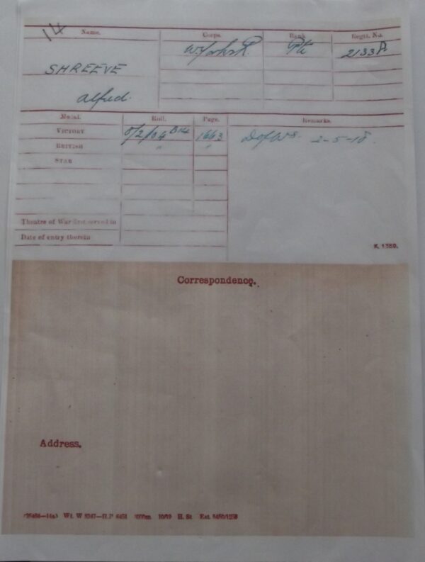 War, Vict. Pr. 21338 Pte. A. Shreeve West Yorks Regt. D.O.W. 02/05/1918 - Image 11